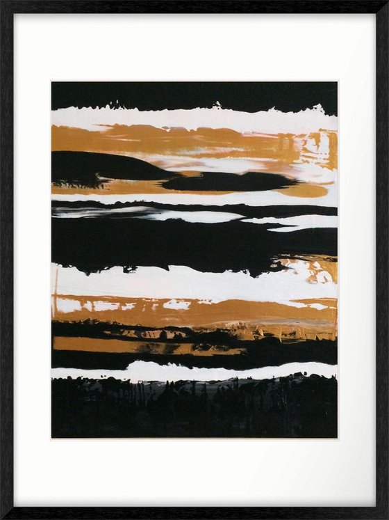 GOLDEN SKIES 72x52x4 FRAMED MODERN ABSTRACT FREE SHIPPING
