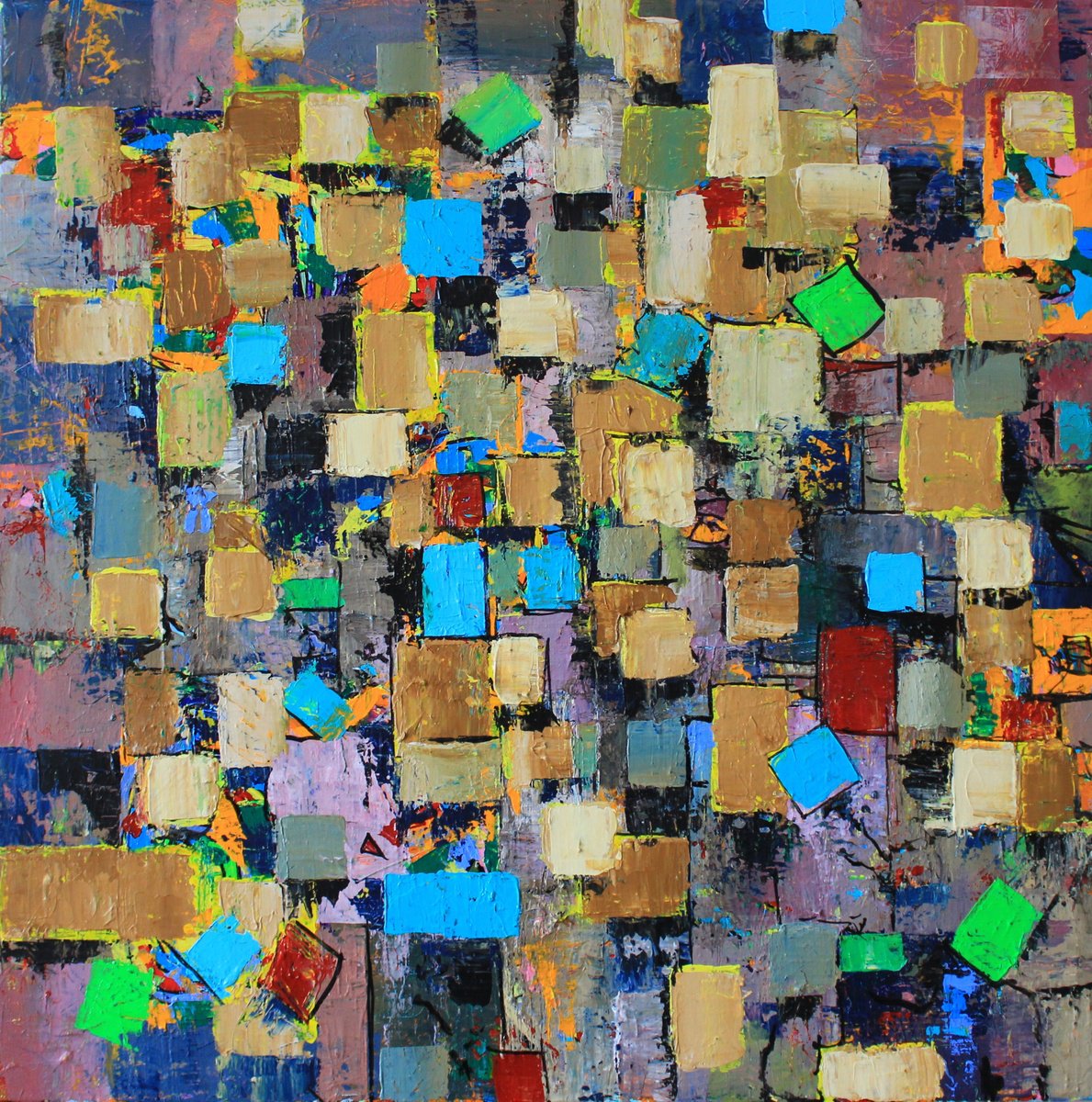  Imaginary Landscape 5: Rocks, Abstract By Graham R Mclachlan, 24 X 24, Artwork For Sale On Artfinder