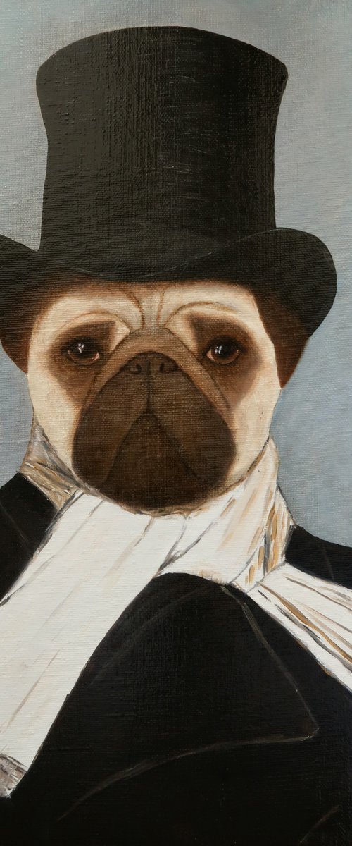 Giovanni Pugdini - Portrait of Giuseppe Pugverdi. Pug by Yuliia Ustymenko