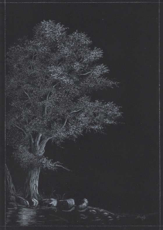 Moonlit tree