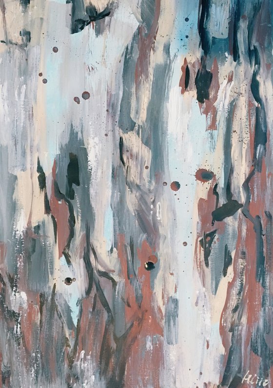 PRESENCE OF MIND - AND THEN - Eucalyptus Tree Bark - Framed