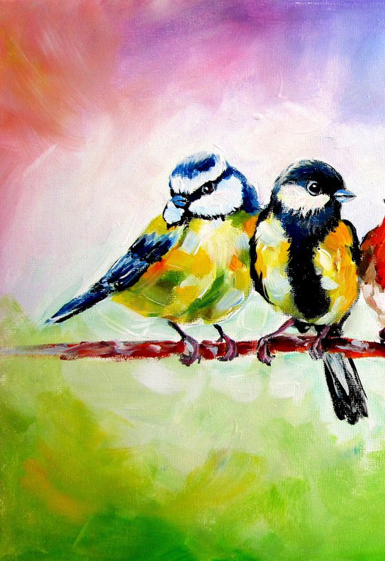 Birds together