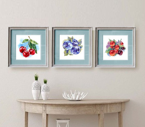 Triptych  "Berries"