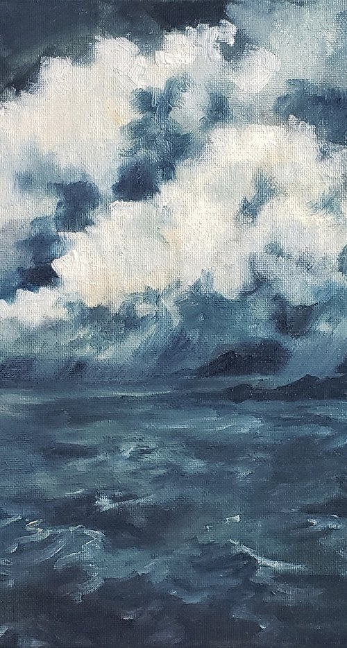 "Never Alone" - Seascape - Storms - Ocean by Katrina Case