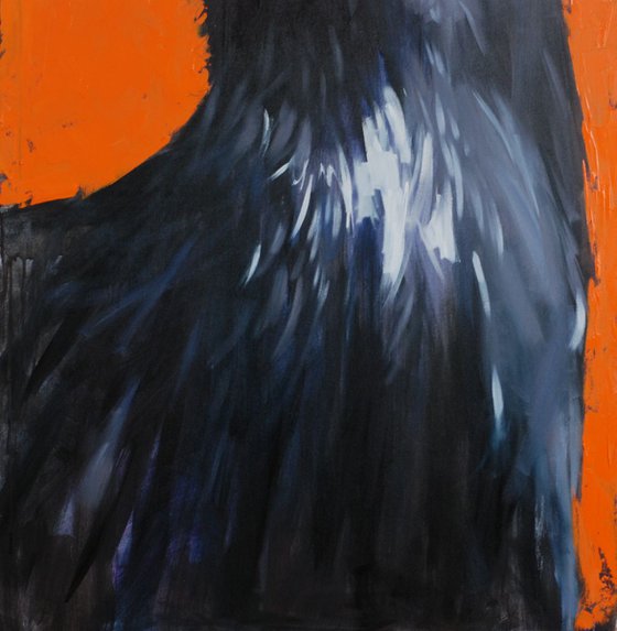 Portrait of a crow, trying to find God in himself.2