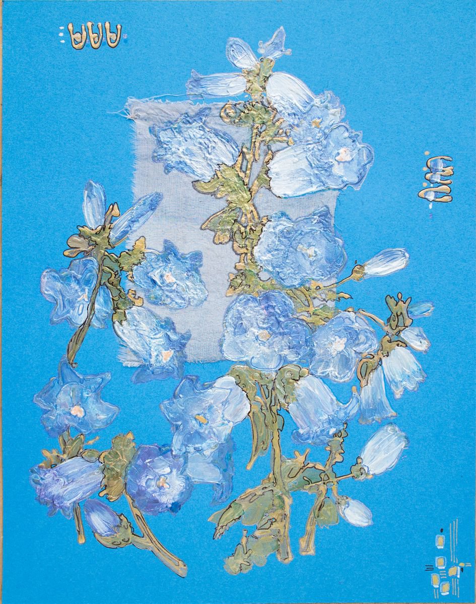 Blue bellflowers by Vlada Lisowska