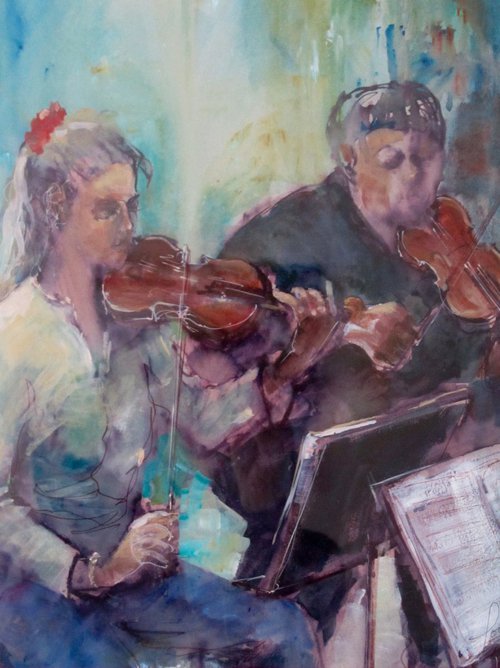 MUSIC STUDENTS REHEARSING by Podi Lawrence