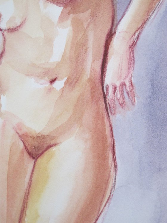 Standing female nude