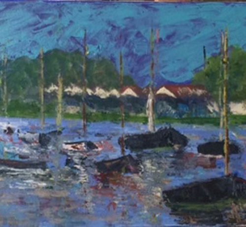 Boats on the Seine by Gerry Defries