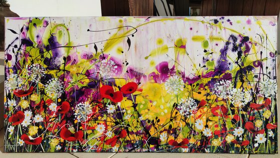 Wildlight Meadow; Abstract Floral Landscape