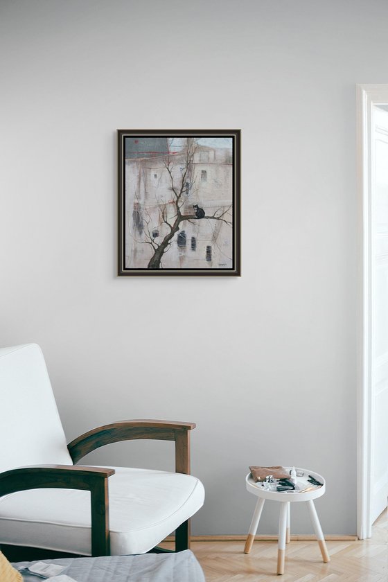 Cat on the Bare Branch