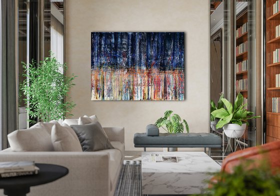 150x110 cm Abstract Painting Landscape painting Abstract art
