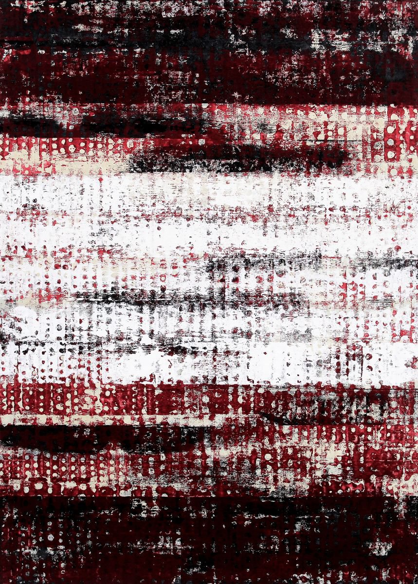 Abstract Acrylic Painting By Petr Strnad, 20 X 28", Through Viii., Original Artwork