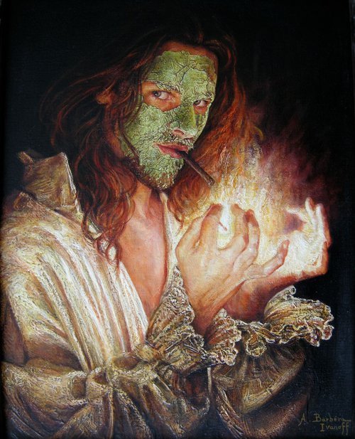 Auto-portrait au masque de beauté by Alexandre Barbera-Ivanoff