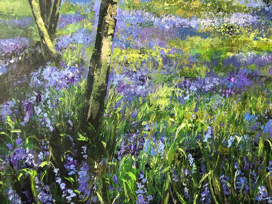 Bluebell wood- landscape painting