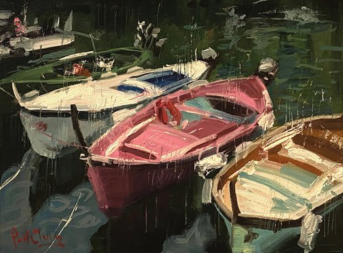 Small Boats in Cinque Terre No.2 by Paul Cheng