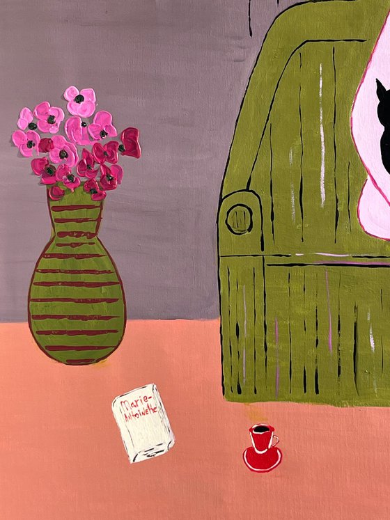 Woman... Cat... Cozy Home...