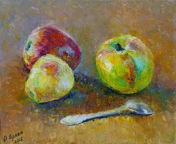 The Silver and Apples (palette knife)
