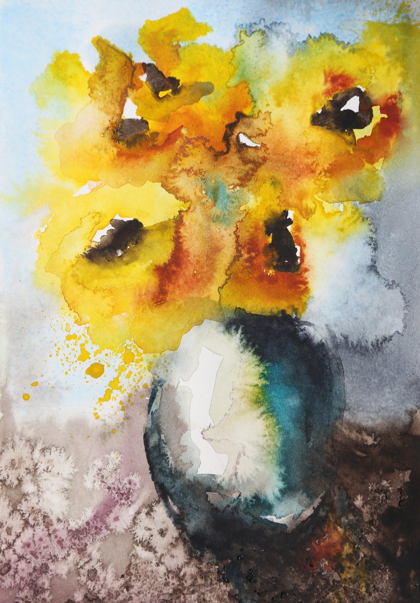 Sunflowers is vase by Evgenia Smirnova