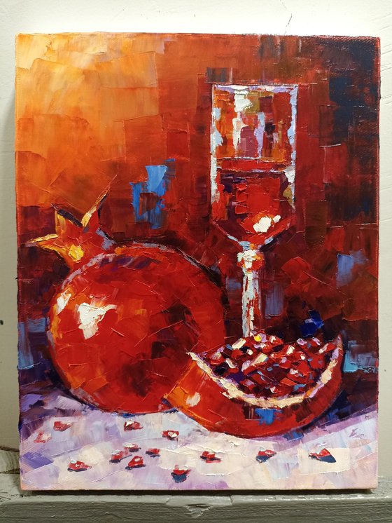 Still life (24x30cm, oil painting, ready to hang)