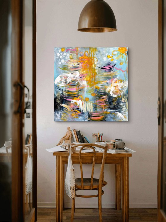 Where Pink Warms the Blue