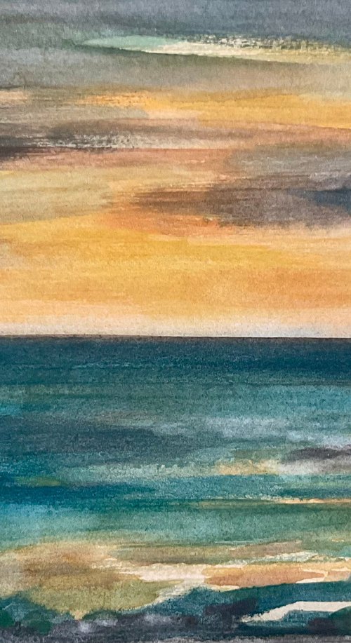 Sennen cove at dusk by Samantha Adams