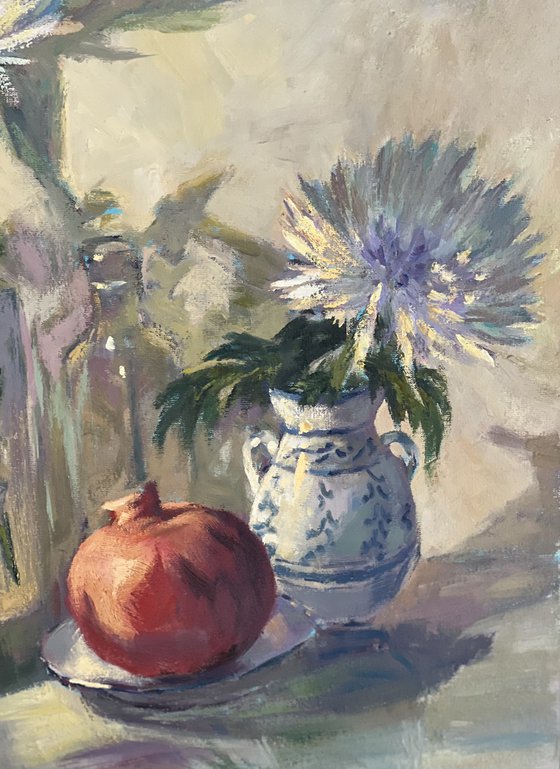 An arrangement in white