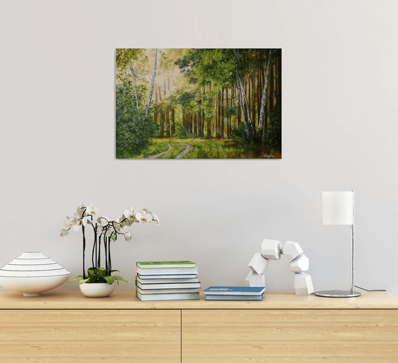 Sunlit Forest Path
