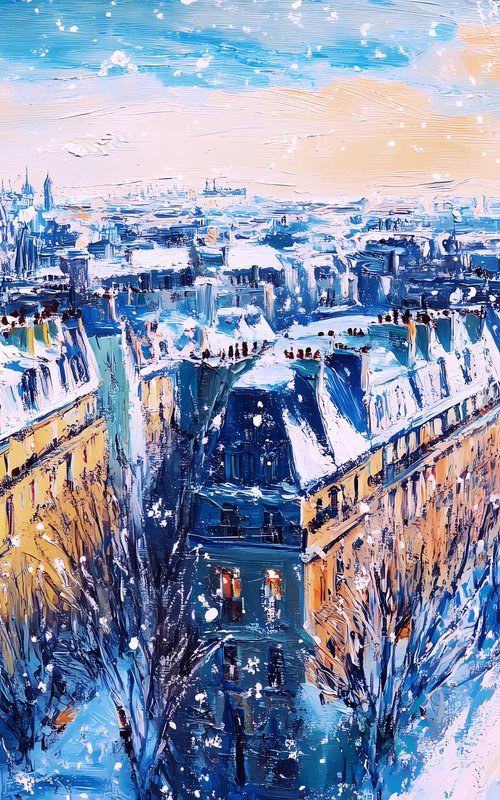 Winter in evening Paris by BAST