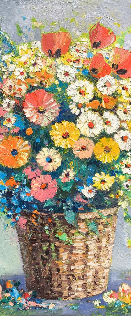 Wildflowers in a Basket by Hayk Miqayelyan