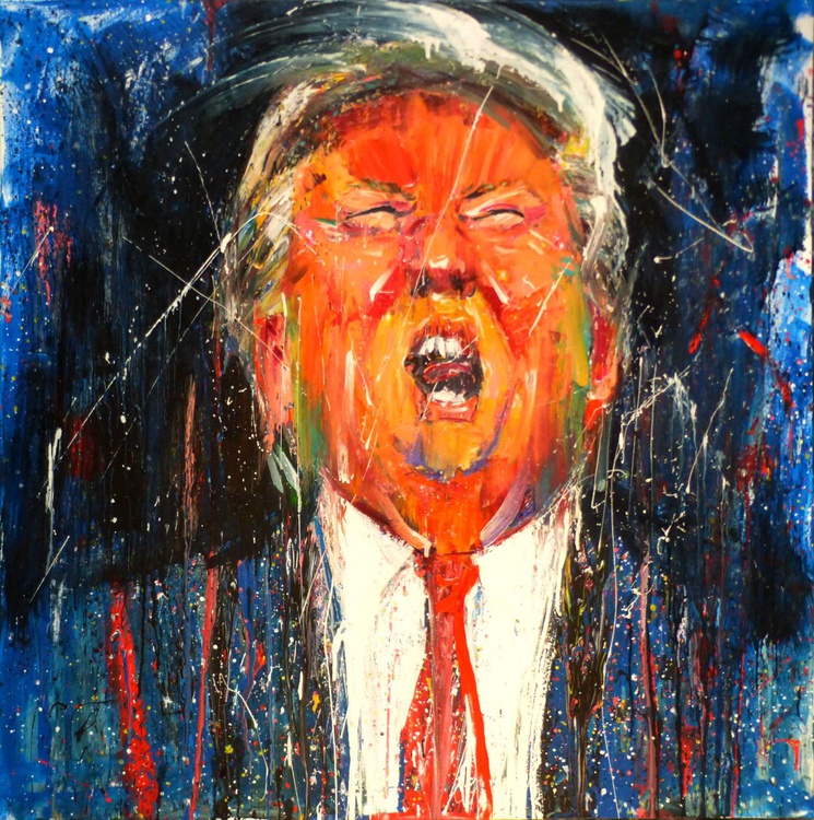 A Cry Of Joy Abstract Portrait Large Oil Paint Artfinder