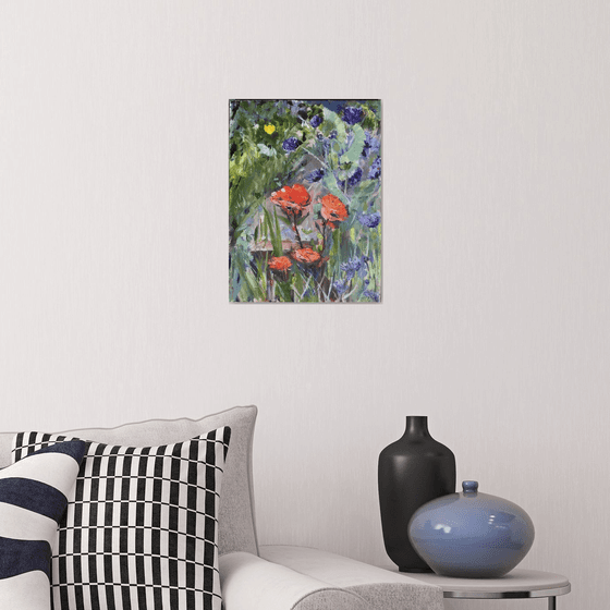 Roses, Cornflowers, Poppies