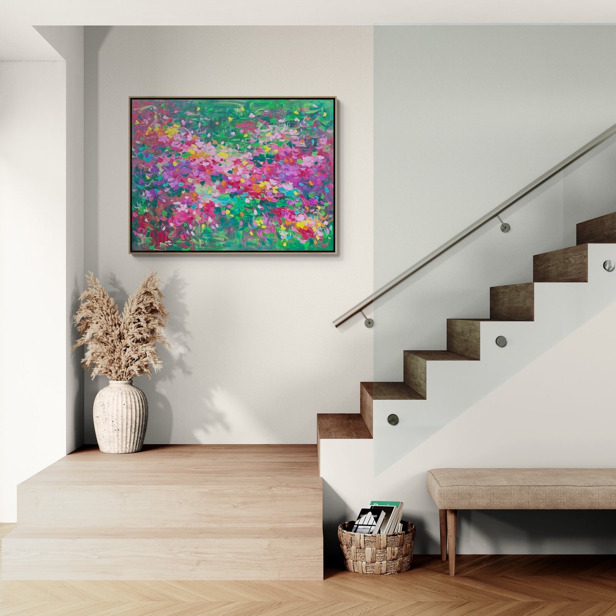Abstract Acrylic Painting By Belinda Nadwie, 48 X 36, Life Full Of Love, Original Artwork