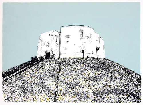 Clifford's Tower with Daffodils by Sarah Harris