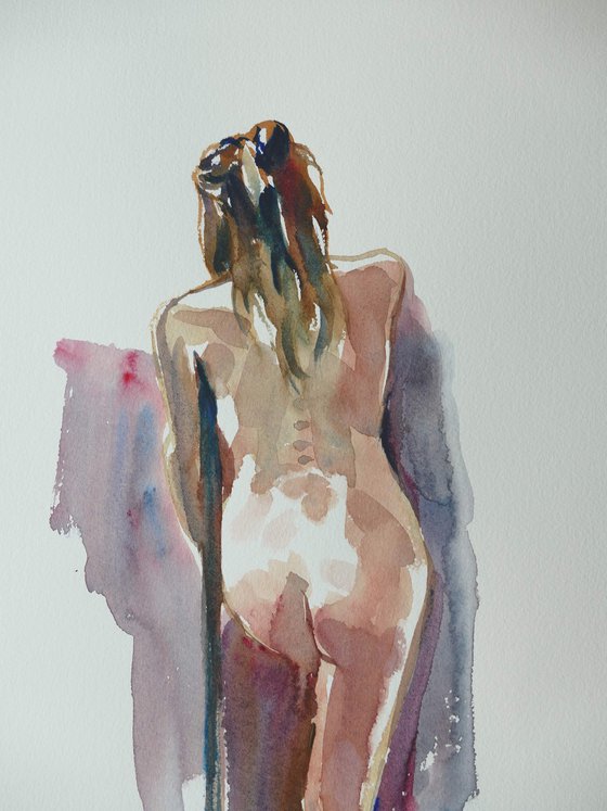 Standing female nude