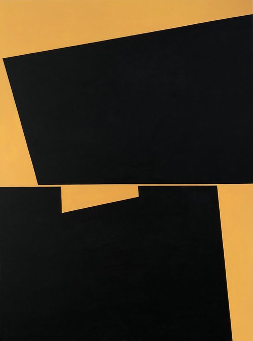 Abstraction Series Black & Yellow 16 by Anna Medvedeva
