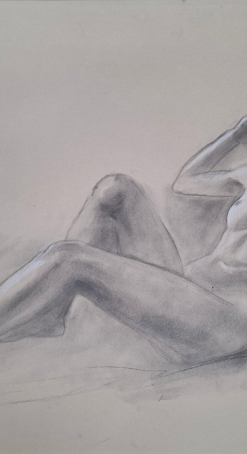 Drawing "Laying girl" by Olena Kolotova