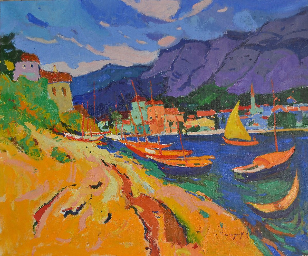 Makarska Riviera By Alexander Shandor, 31 X 28, Artwork For Sale On Artfinder
