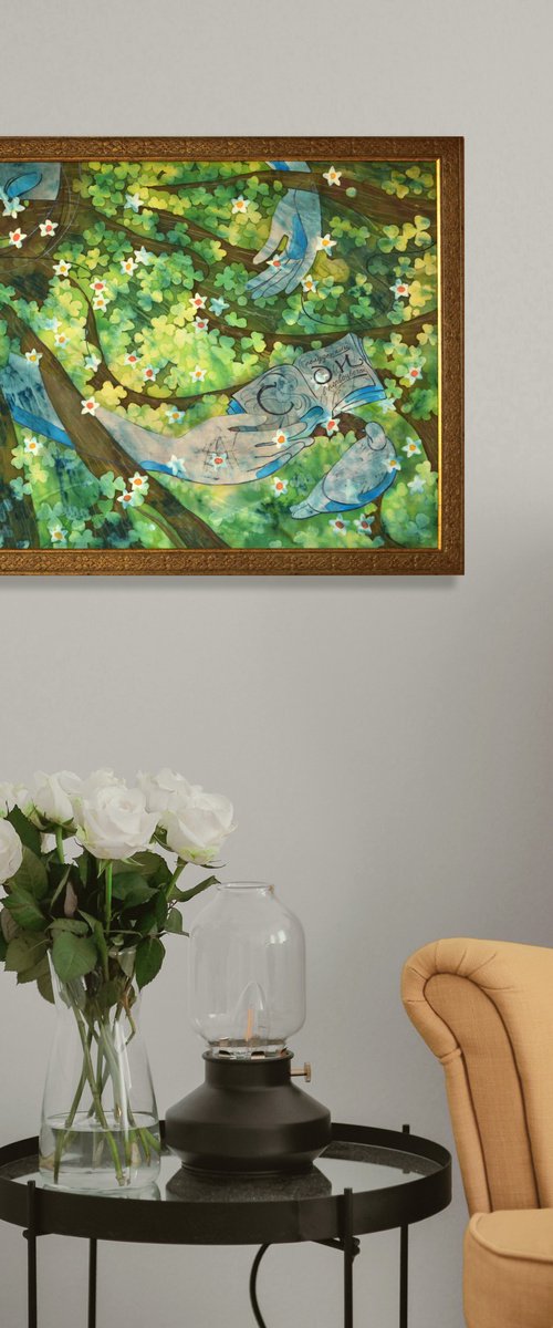 Midday Dream in Primroses by Victoria Alferonok
