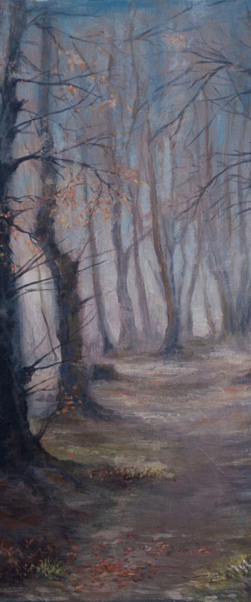 Late fall in the park  16x20'' by Alexander Koltakov