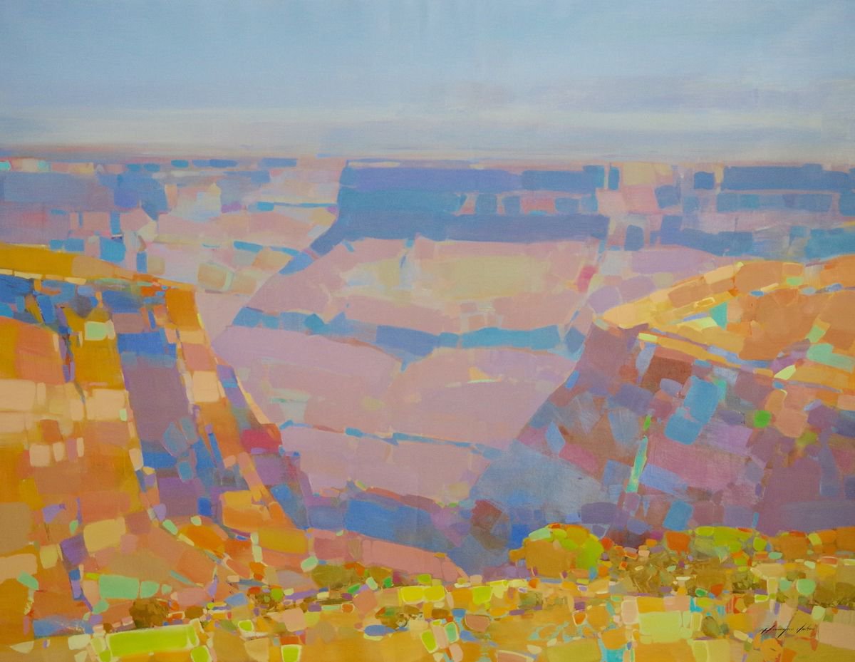 Grand Canyon, Landscape oil painting, Handmade artwork, Large Size by Vahe Yeremyan
