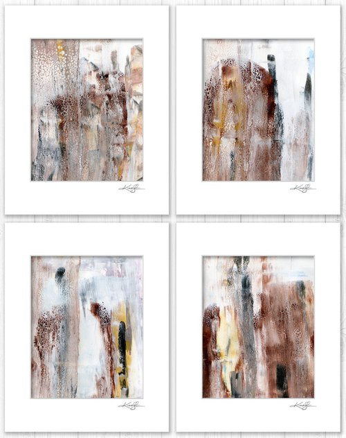 Song Of The Journey Collection 24 - 4 Abstract Paintings in mats by Kathy Morton Stanion by Kathy Morton Stanion