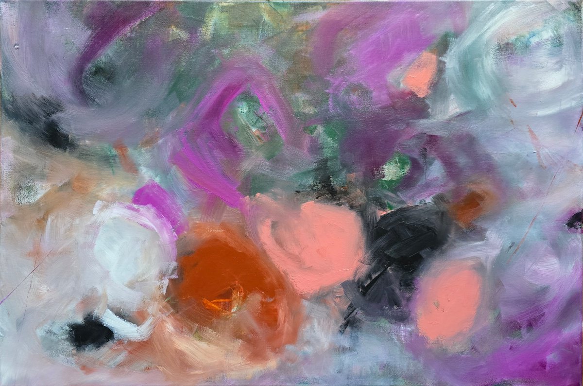 Expressive Oil Painting , Adoring By Faith Patterson, 36 X 24, Artwork For Sale On Artfinder