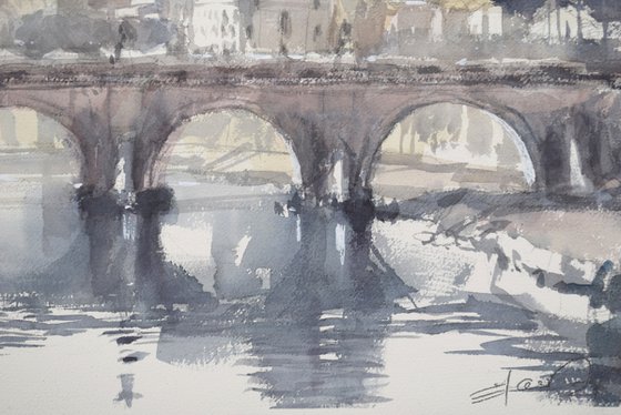 The angels' bridge in Rome (  Ponte Sant'Angelo )