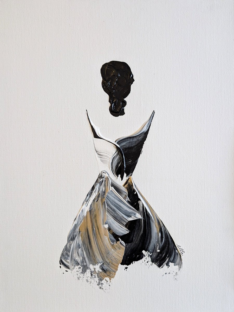 Abstract Portrait Acrylic Painting By Margaret Lipsey, 12 X 16", Compassion, Original Artwork