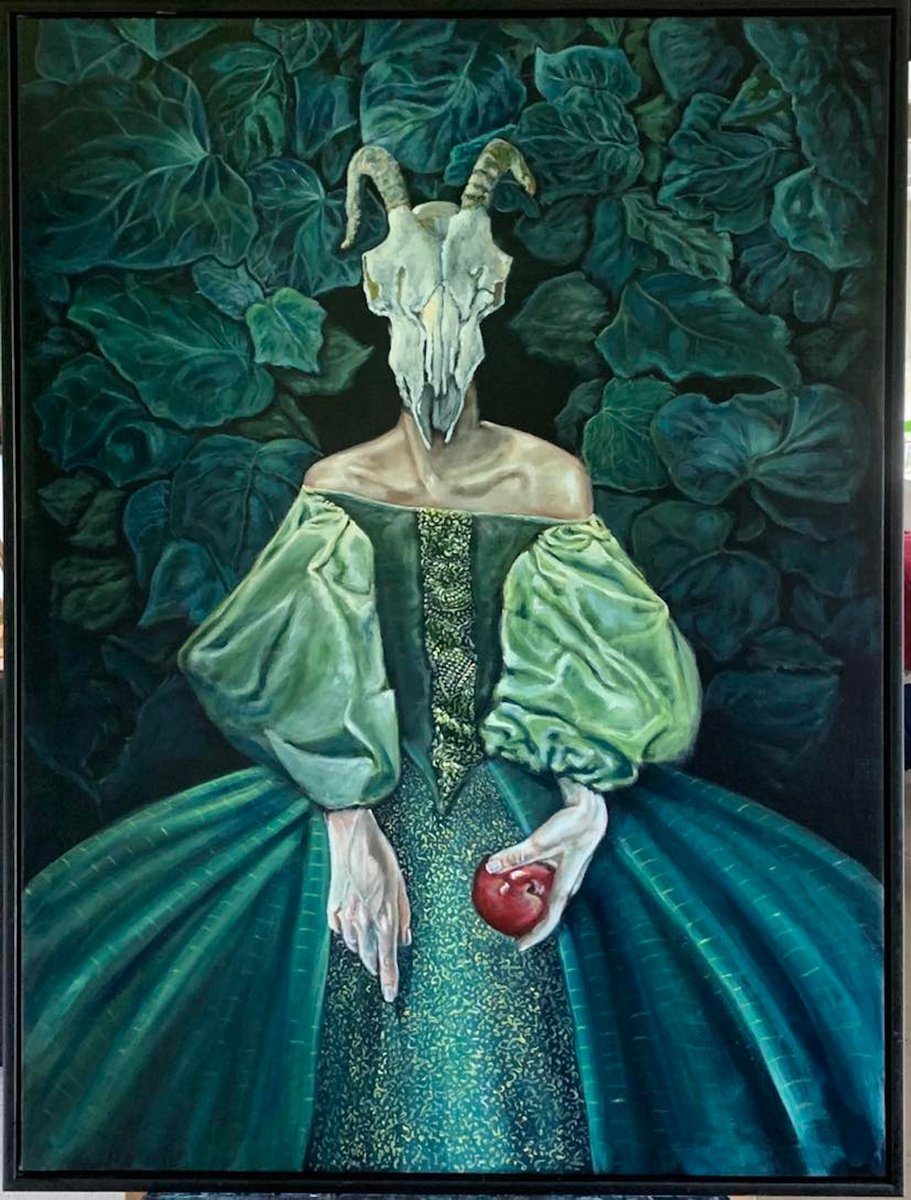 Surrealistic Acrylic Painting , The Trophy By Kasia Januszkiewicz, 37 X 49, Artwork For Sale On Artfinder