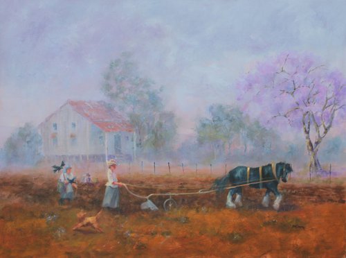 Ploughing the Potato Field by Marie Green