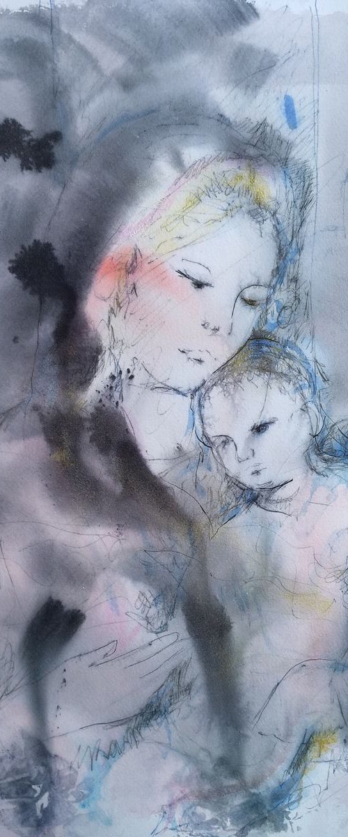 Madonna and child by Marina Del Pozo