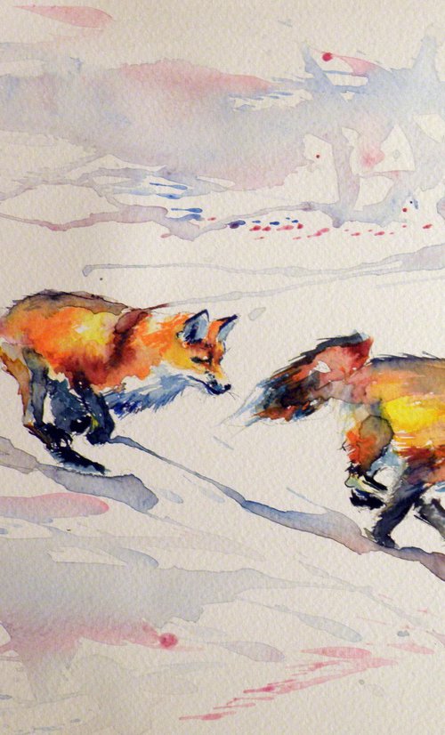 Playing foxes by Kovács Anna Brigitta