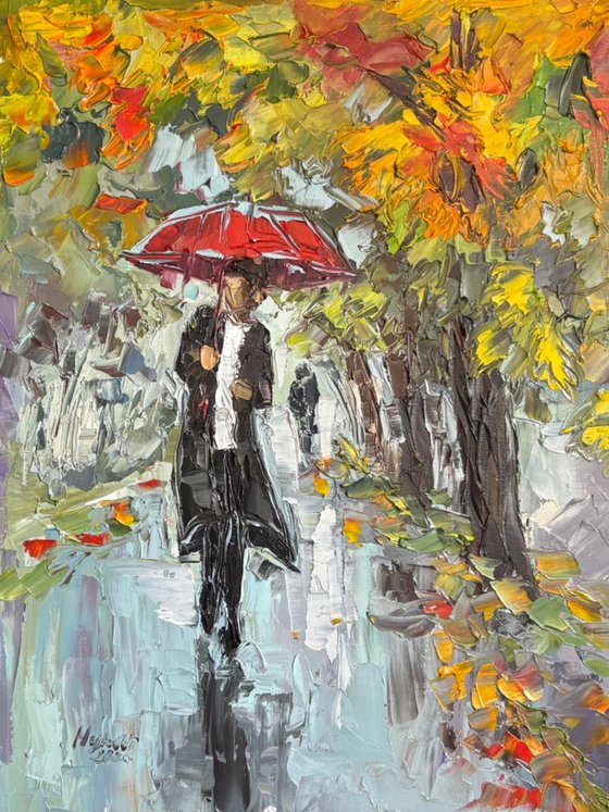 Rainy day. First date